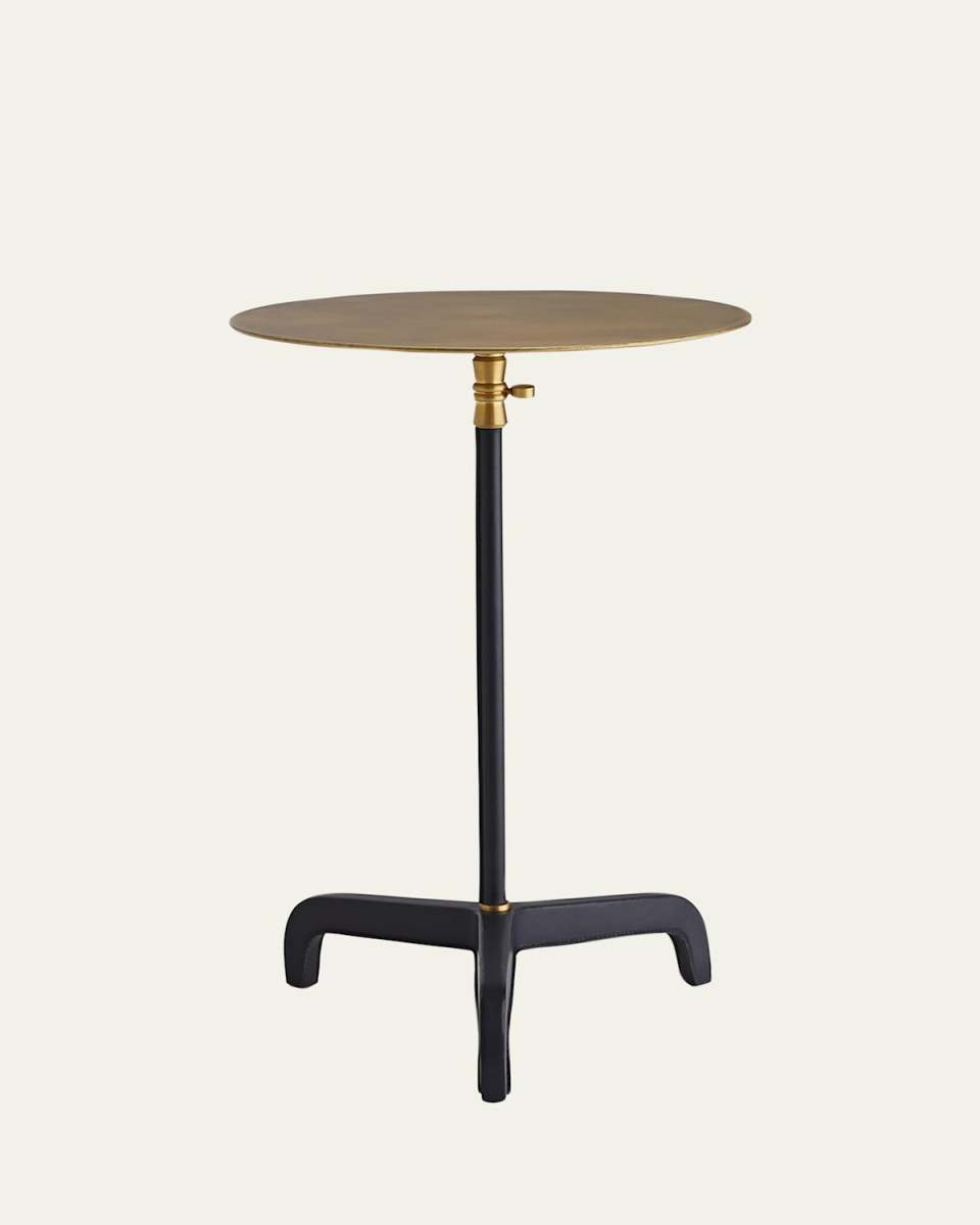 Addison Adjustable Leather Accent Table